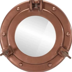 vidaXL Espejo de ojo de buey de pared aluminio y vidrio Ø23 cm Clearance
