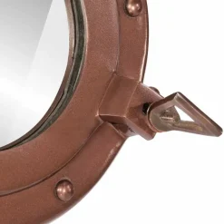 vidaXL Espejo de ojo de buey de pared aluminio y vidrio Ø23 cm Clearance