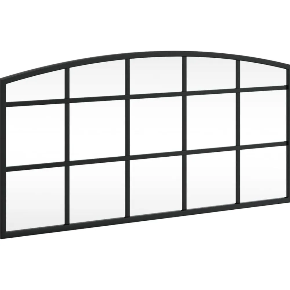 vidaXL Espejo de pared arco de hierro negro 60x30 cm Best