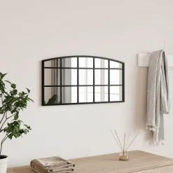 vidaXL Espejo de pared arco de hierro negro 60x30 cm Best