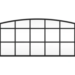 vidaXL Espejo de pared arco de hierro negro 60x30 cm Best