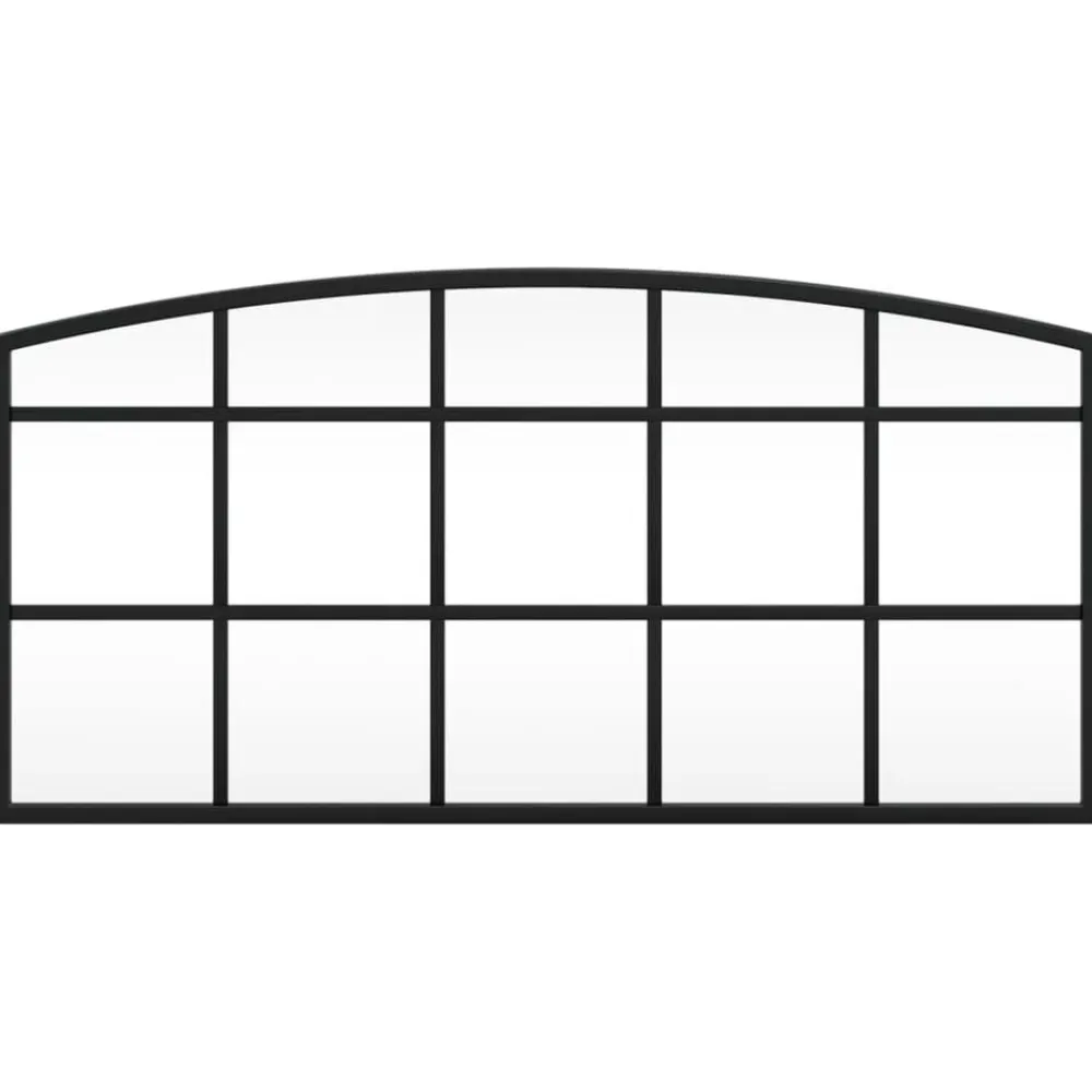 vidaXL Espejo de pared arco de hierro negro 60x30 cm Best