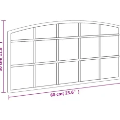 vidaXL Espejo de pared arco de hierro negro 60x30 cm Best