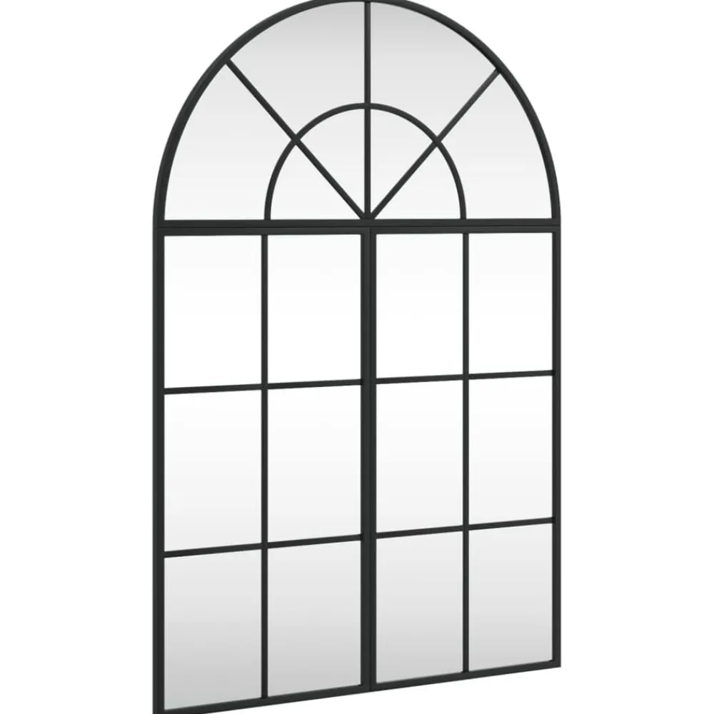vidaXL Espejo de pared arco de hierro negro 60x90 cm