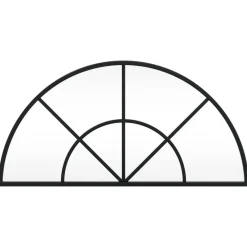 vidaXL Decoración-Espejo de pared arco de hierro negro 60x30 cm