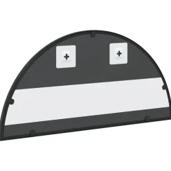 vidaXL Decoración-Espejo de pared arco de hierro negro 60x30 cm