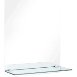 vidaXL Espejo de pared con estante de vidrio templado 20x40 cm Discount
