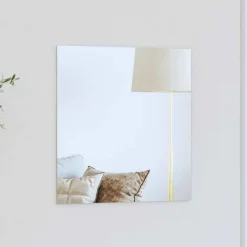 vidaXL Decoración-Espejo de pared Cuadrado 40 x 40 cm vidrio templado