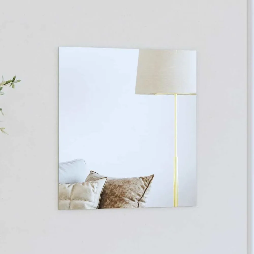 vidaXL Decoración-Espejo de pared Cuadrado 40 x 40 cm vidrio templado
