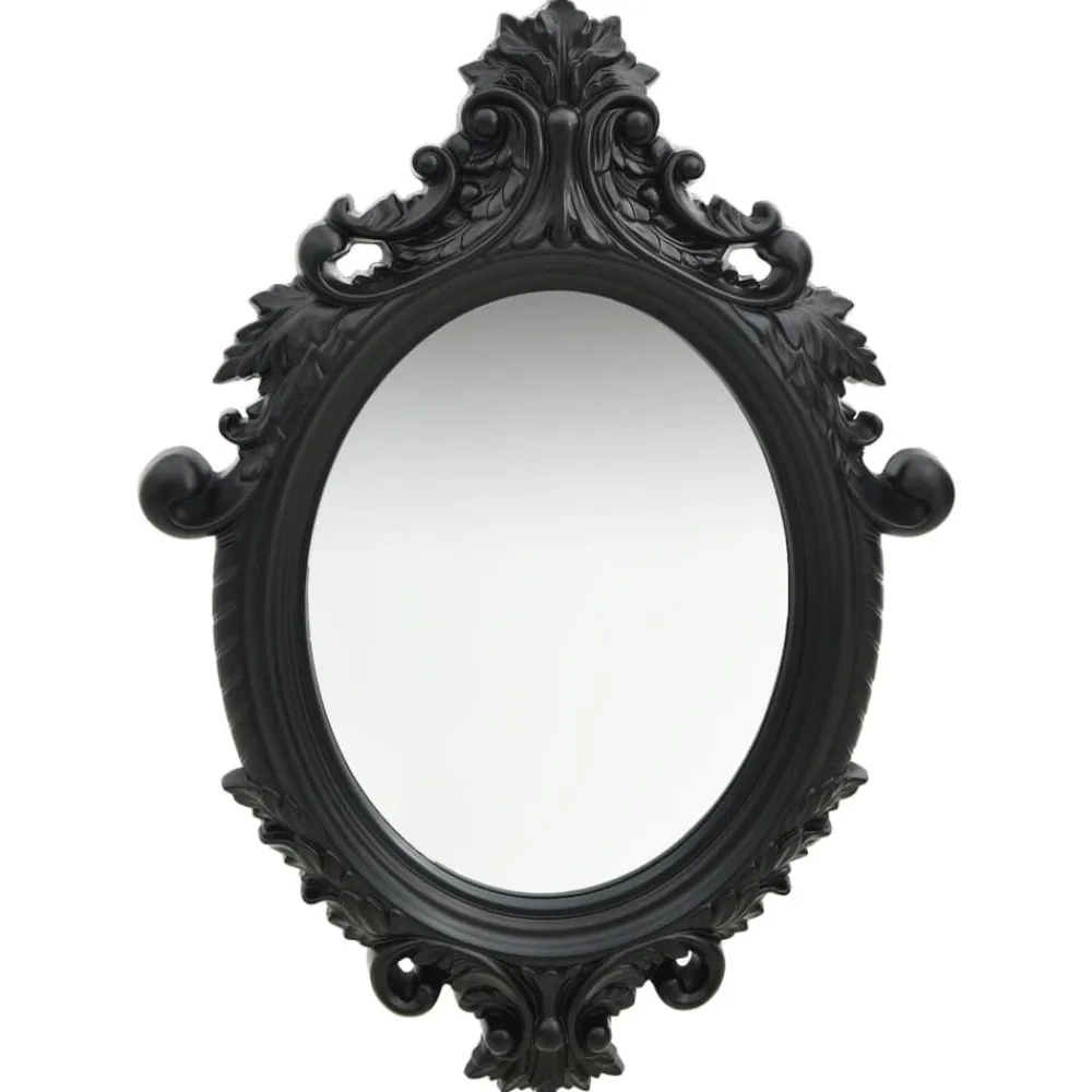 vidaXL Espejo de pared estilo castillo 56x76 cm Negro Hot