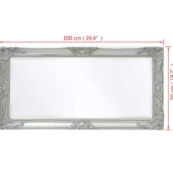 vidaXL Decoración-Espejo de pared estilo barroco 100x50 cm