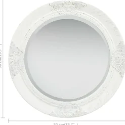 vidaXL Decoración-Espejo de pared estilo barroco 50 cm