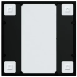 vidaXL Decoración-Espejo de pared metal negro 40x40 cm