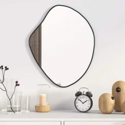 vidaXL Espejo de pared 50x40 cm Negro New