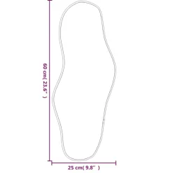 vidaXL Espejo de pared 60x25 cm Plateado New