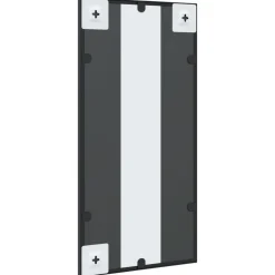 vidaXL Decoración-Espejo de pared rectangular de hierro negro 30x60 cm
