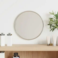 vidaXL Espejo de pared redondo Ø20 cm Plateado Outlet