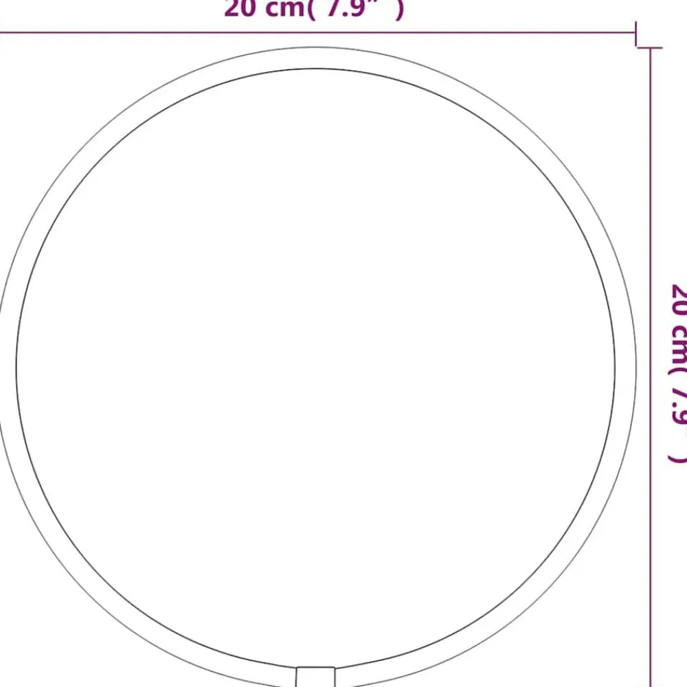 vidaXL Espejo de pared redondo Ø20 cm Plateado Outlet
