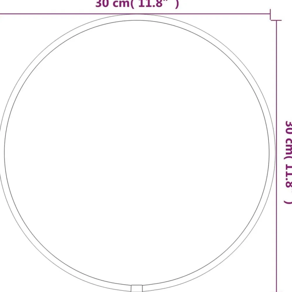 vidaXL Decoración-Espejo de pared redondo Ø 30 cm