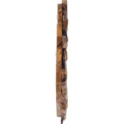 vidaXL Espejo de pared redondo teca 40 cm