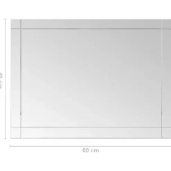 vidaXL Decoración-Espejo de pared vidrio 60x40 cm