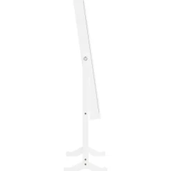 vidaXL Espejo de pie con joyero y luces LED Blanco