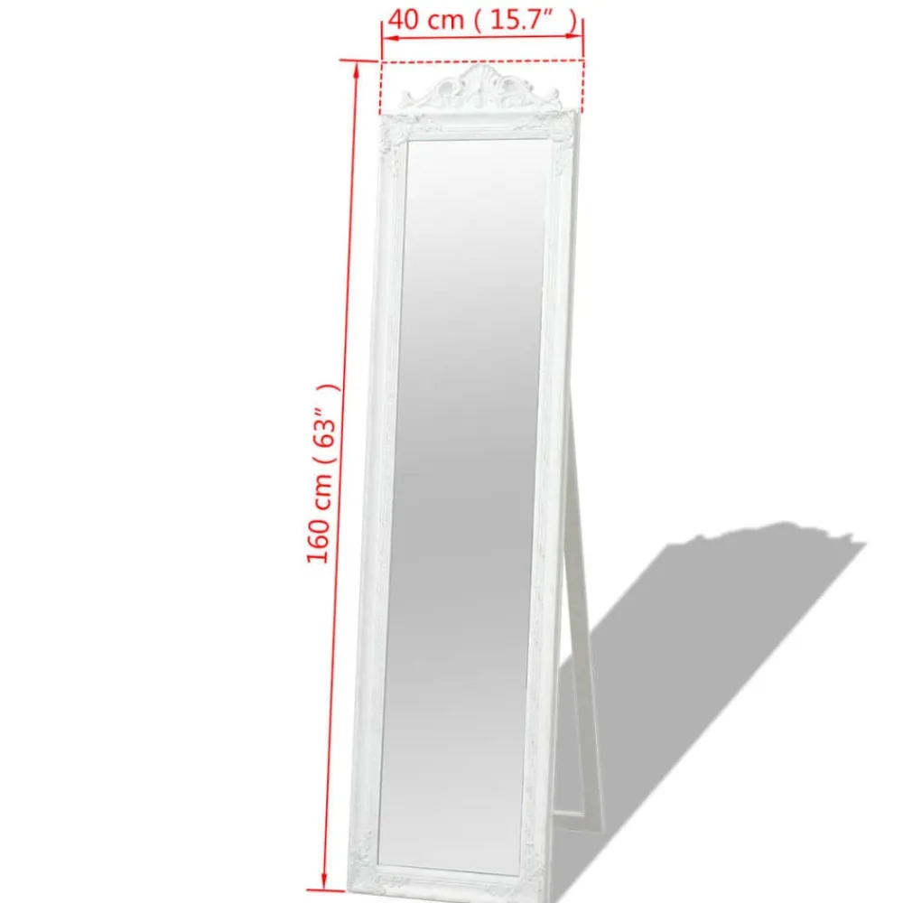 vidaXL Decoración-Espejo de pie estilo barroco 160x40 cm