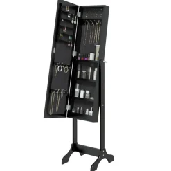 vidaXL Espejo de pie 34x37x146 cm Negro Sale