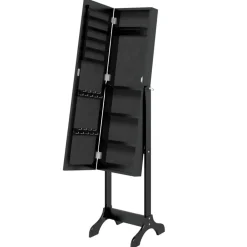 vidaXL Espejo de pie 34x37x146 cm Negro Sale