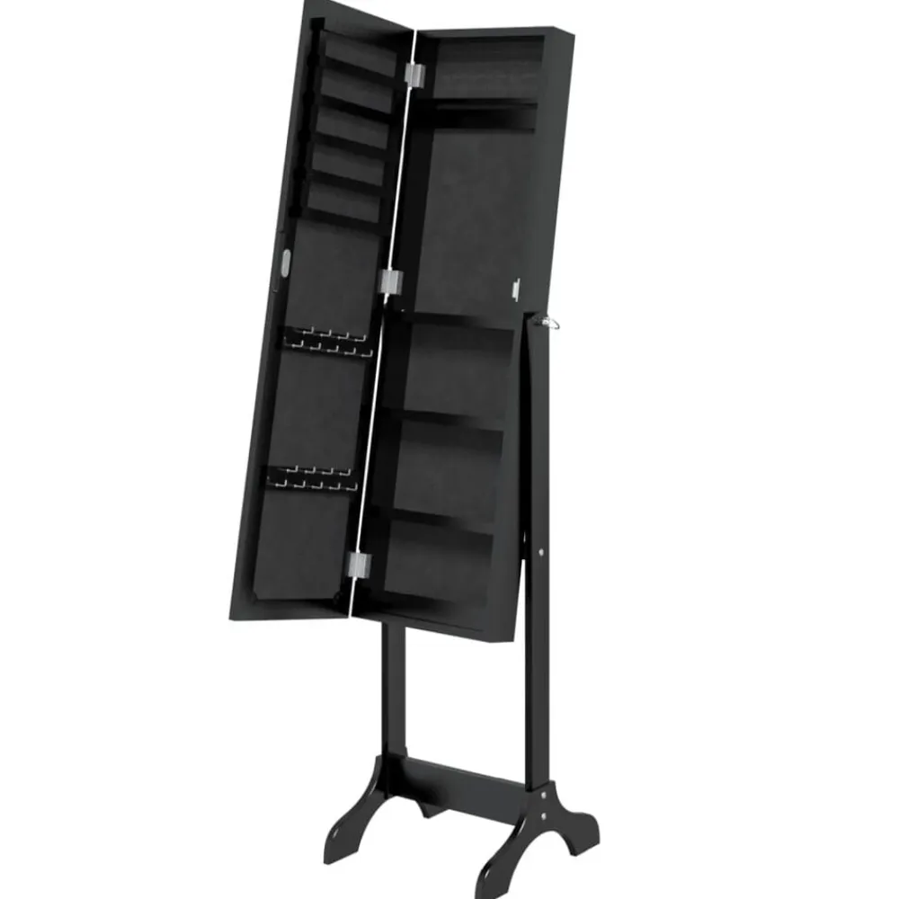 vidaXL Espejo de pie 34x37x146 cm Negro Sale