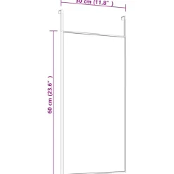 vidaXL Espejo de puerta cristal y aluminio negro 30x60 cm Dorado Sale