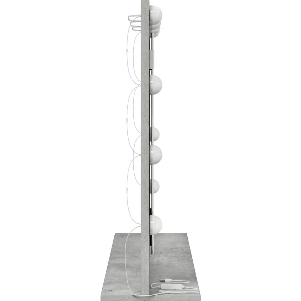 vidaXL Decoración-Espejo de Tocador Rectangular Gris Concreto 60 x 55 x 18 cm
