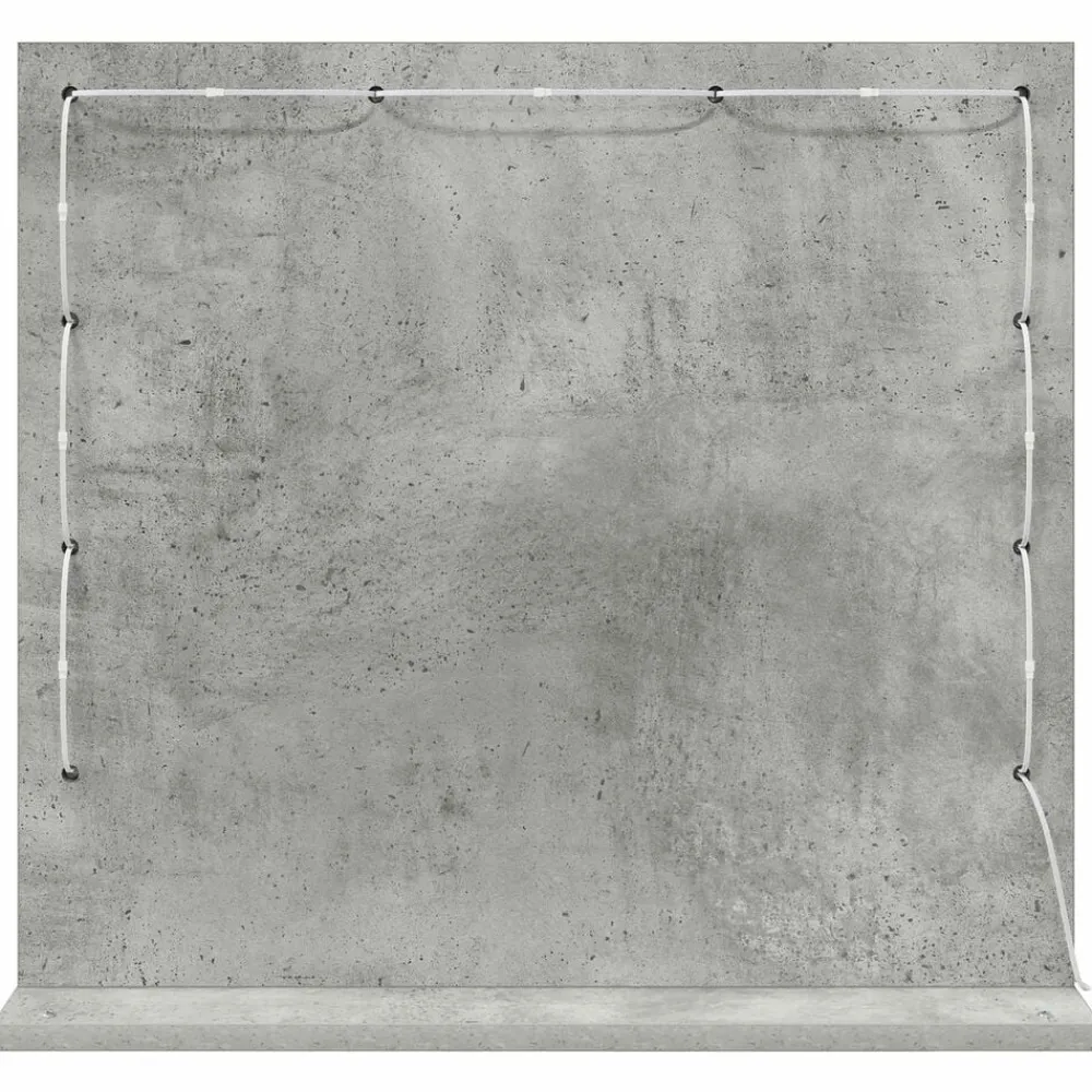 vidaXL Decoración-Espejo de Tocador Rectangular Gris Concreto 60 x 55 x 18 cm