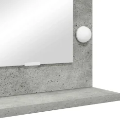 vidaXL Decoración-Espejo de Tocador Rectangular Gris Concreto 60 x 55 x 18 cm