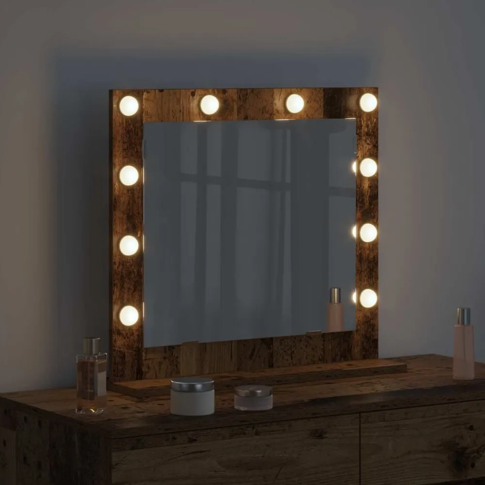 vidaXL Espejo de Tocador Rectangular Madera vieja 60 x 55 x 18 cm Madera envejecida Online