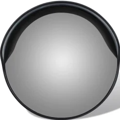 vidaXL Espejo de tráfico convexo plástico 30 cm Negro New