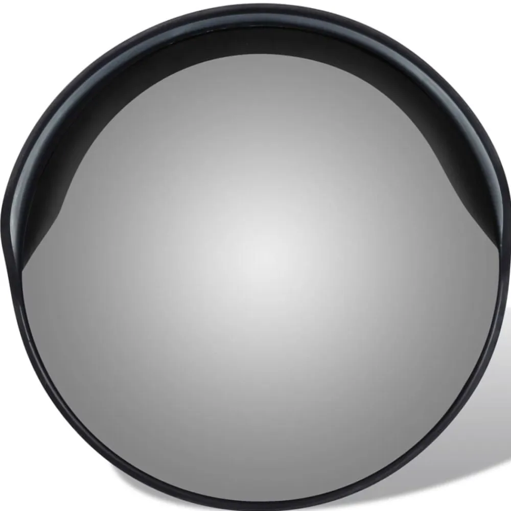 vidaXL Espejo de tráfico convexo plástico 30 cm Negro New