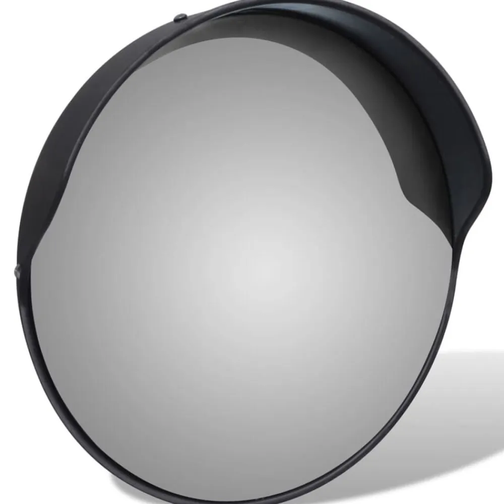 vidaXL Espejo de tráfico convexo plástico 30 cm Negro New