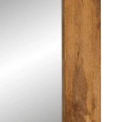 vidaXL Espejo de vidrio y madera maciza de mango 70x50 cm Marrón miel Online