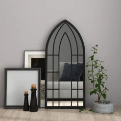 vidaXL Decoración-Espejo hierro para uso interior 100x45 cm