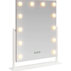 vidaXL Salud Y Belleza-Espejo LED para Tocador 44 x 10 x 53 cm Vidrio y acero