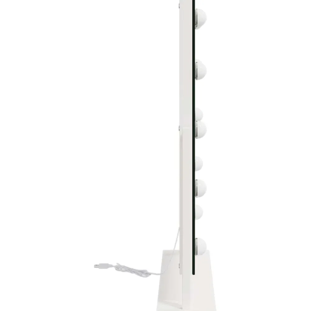 vidaXL Salud Y Belleza-Espejo LED para Tocador 44 x 10 x 53 cm Vidrio y acero