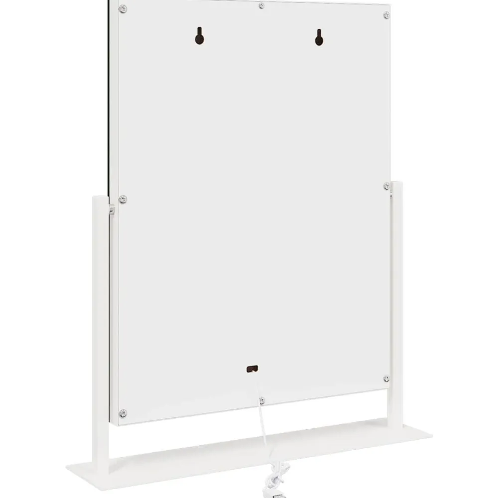vidaXL Salud Y Belleza-Espejo LED para Tocador 44 x 10 x 53 cm Vidrio y acero