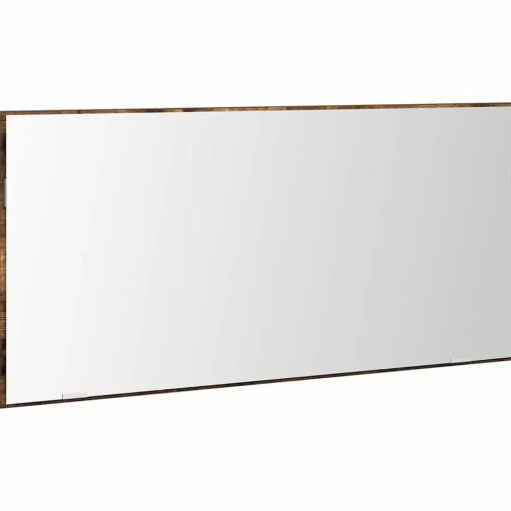 vidaXL Armarios Y Almacenamiento-Espejo Marrón 80 x 37 cm Vidrio y Madera Ingenierizada