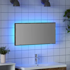 vidaXL Armarios Y Almacenamiento-Espejo Marrón 80 x 37 cm Vidrio y Madera Ingenierizada