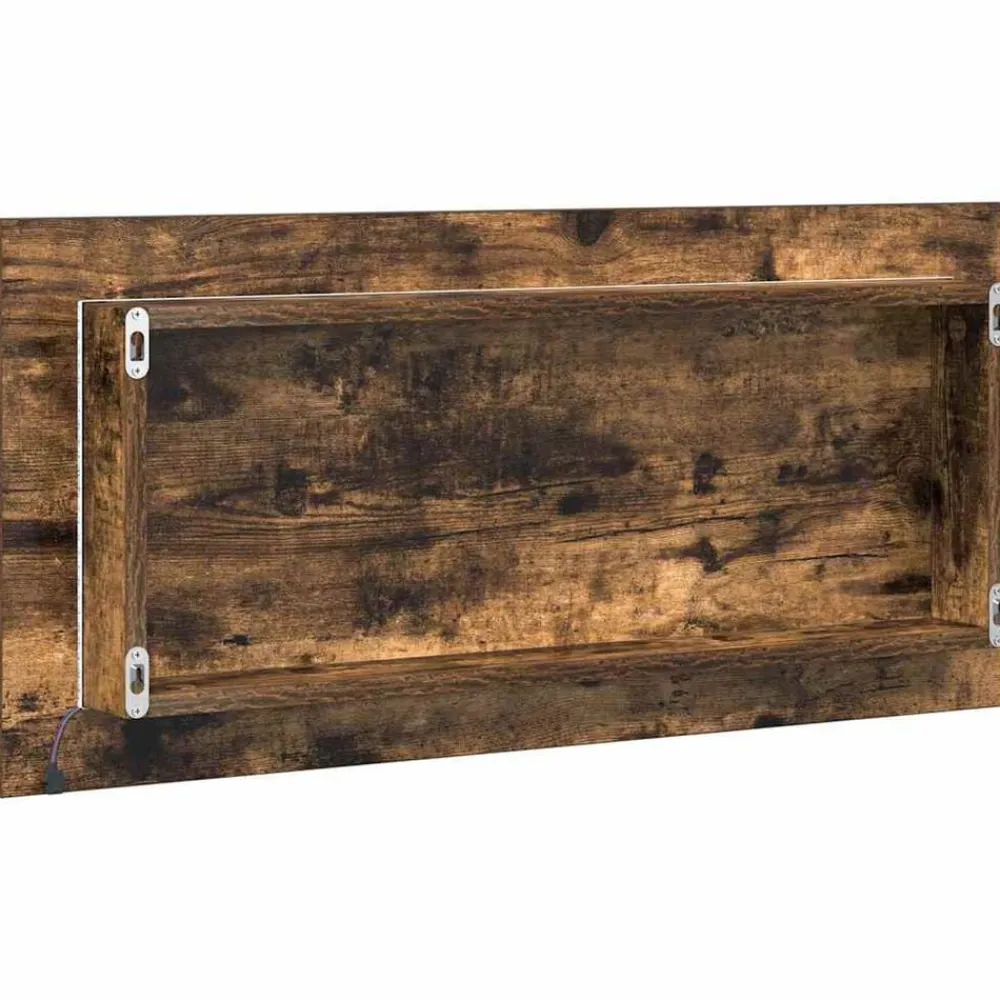 vidaXL Armarios Y Almacenamiento-Espejo Marrón 80 x 37 cm Vidrio y Madera Ingenierizada