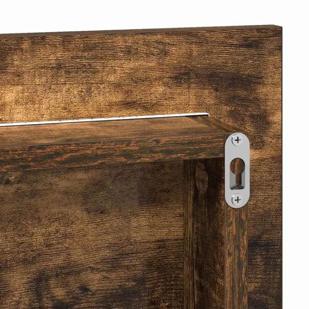 vidaXL Armarios Y Almacenamiento-Espejo Marrón 80 x 37 cm Vidrio y Madera Ingenierizada