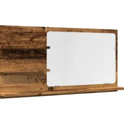 vidaXL Armarios Y Almacenamiento-Espejo mueble de baño madera ingeniería envejecida 90x11x45 cm