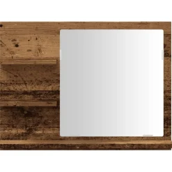 vidaXL Espejo mueble de cuarto de baño madera envejecida 60x10,5x45 cm Madera antigua Online