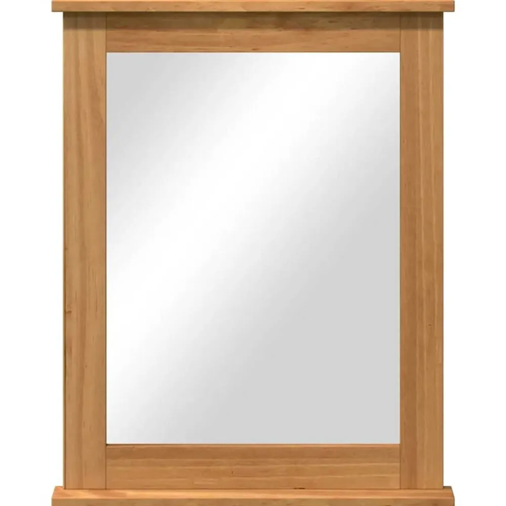 vidaXL Decoración-Espejo VIGO Marrón miel 55,5 x 5 x 70 cm Madera maciza de pino